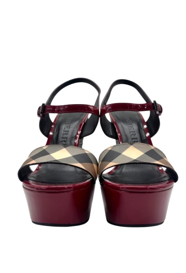 BURBERRY - NOVA CHECK CANVAS WEDGE - Image 4